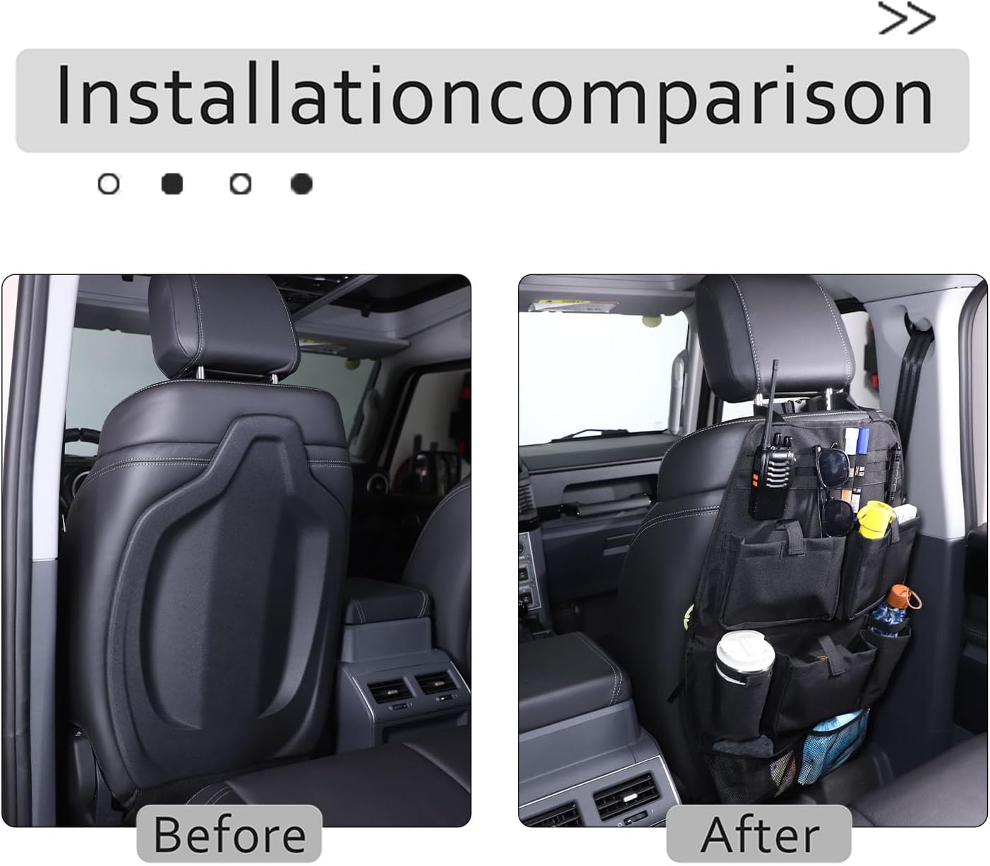 Car Back of Seat Organizer and Seat Protector Compatible with Ineos Grenadier 2020-2026 front seat back bag organizer multi-function storage bag internal storage expansion accessories