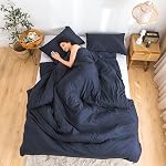COTTEBED Ultra-Soft Queen Washed Bedding Comforter Sets Bed, All Seasons Use Light Weight with Warm Fluffy Washable Cotton Microfiber Fabric,1 Bed Comforter & 2 Pillow Sham(Queen/Full,Dark Olive Green
