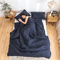 Vista 40 de COTTEBED - Juegos de edredón naranja Queen en oferta Prime, ropa de cama ligera lavada suave para todas las estaciones, edredones alternativos al