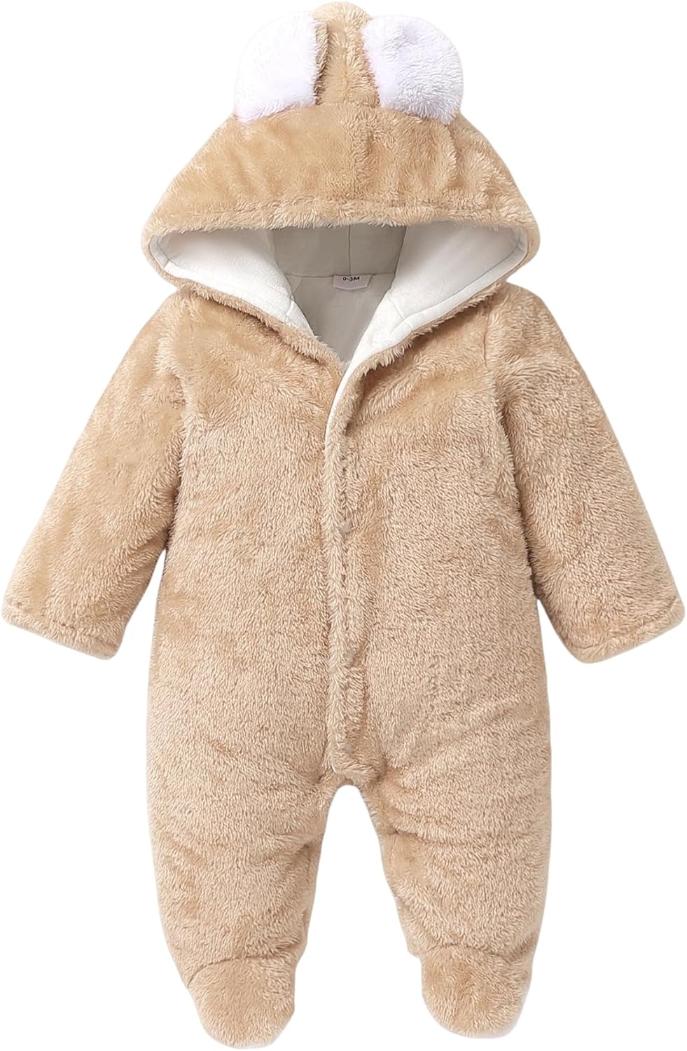 Generic Combinaison De Neige D'hiver Pour Bébé Rompers,Manteau D'Hiver Vêtements D'Extérieur Mignon Nouveau-Né Infantile Veste Hiver Fille Ours Oreilles à Capuche Combinaison Vers Le Bas