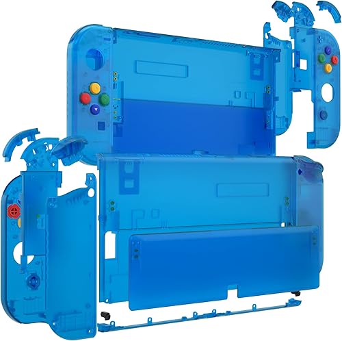 Miniatura 5 de eXtremeRate Juego completo de carcasa de bricolaje para Nintendo Switch OLED, placa trasera de consola de repuesto y soporte, carcasa de controlador