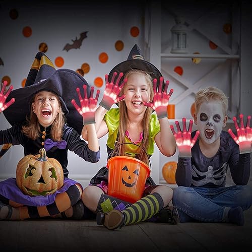 Miniatura 4 de Guantes de mano de esqueleto iluminados, modos de ajuste, guantes LED, nuevos divertidos y geniales recuerdos de fiesta, juguetes geniales, regalos