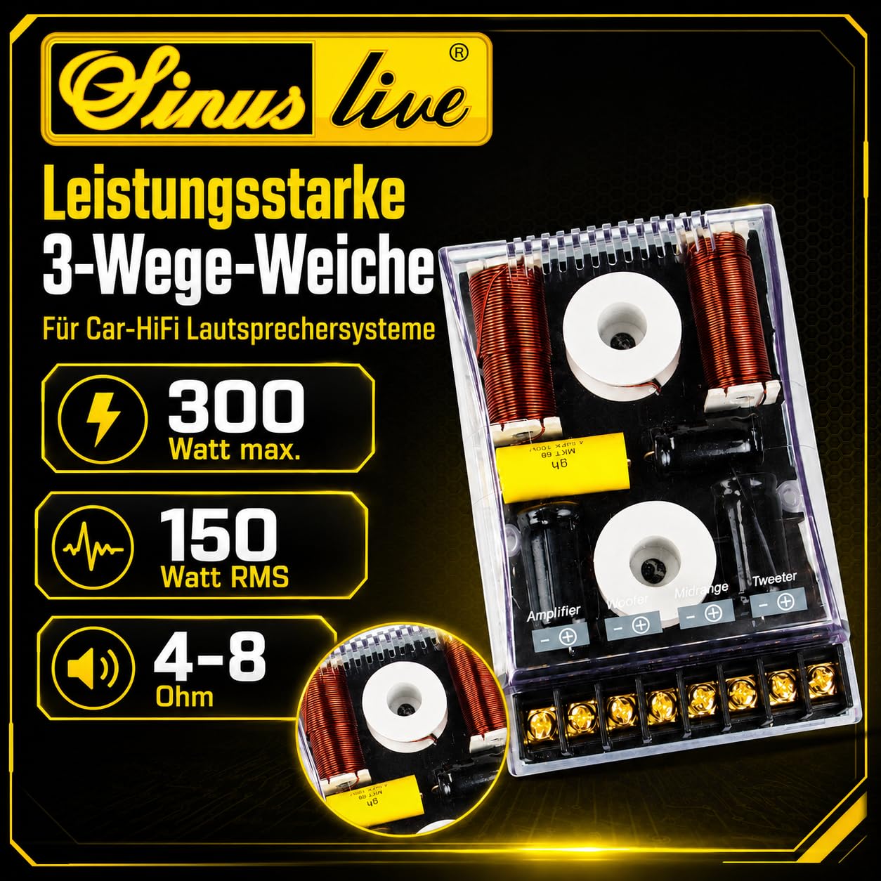 Sinuslive CR345 Enceinte 3 Voies