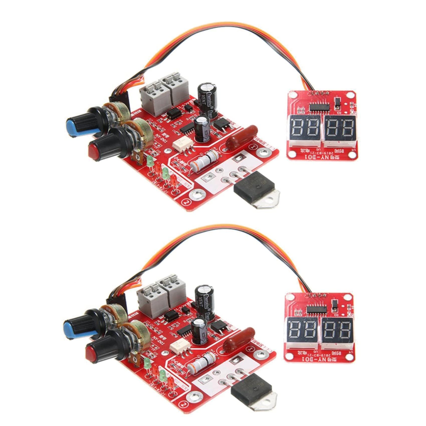 Jnchdghwa Red 2X -D01 Spot Welder Control Board 40A 100A Welding Machine Time&Current Control Display Spot Welder(40A)