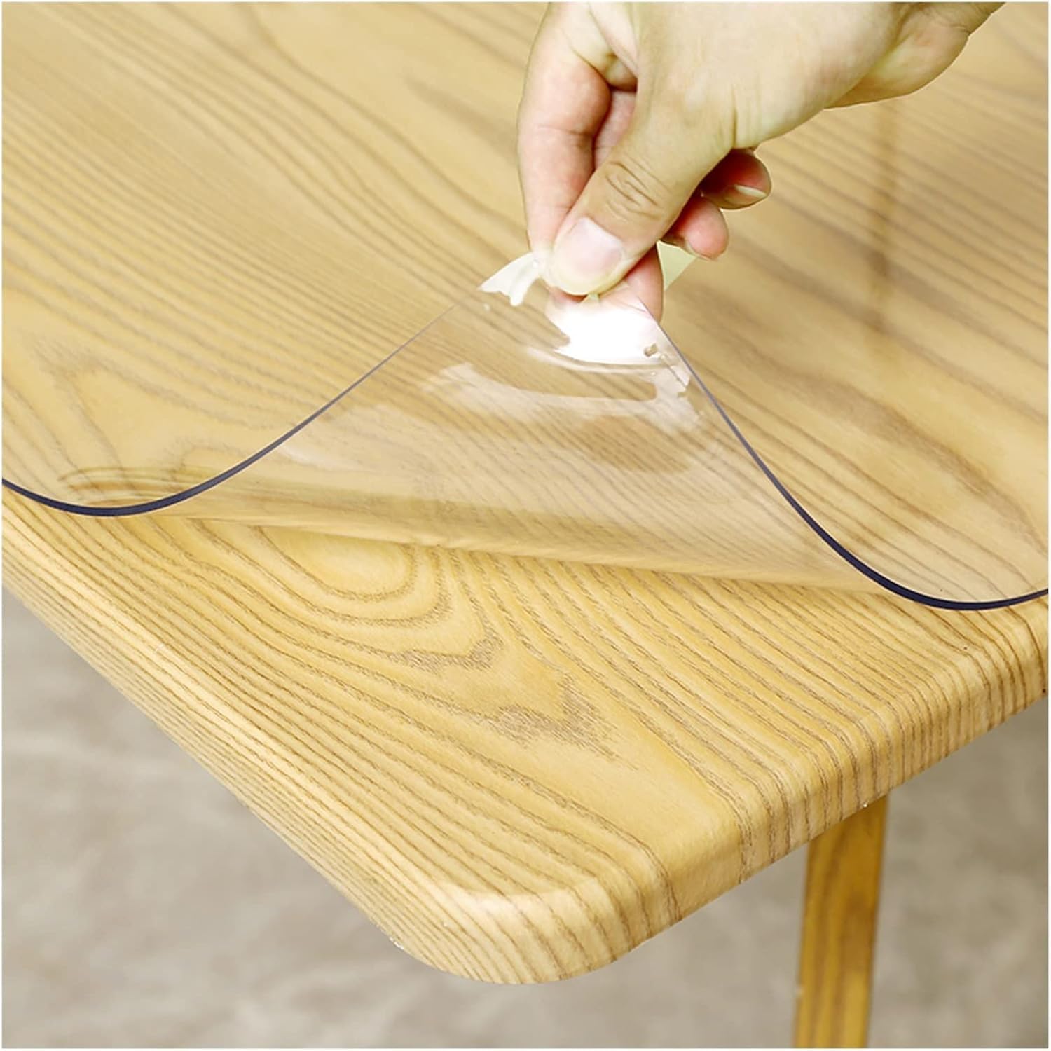 Anti-rayures tapis de table transparent en plastique pour protéger table basse en bois 140x180