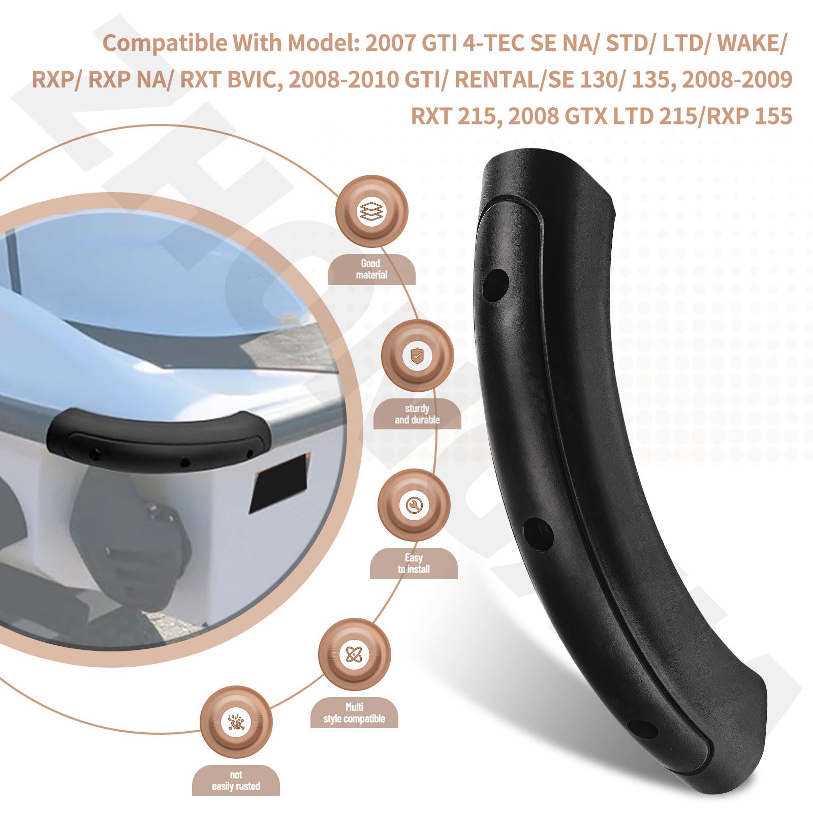 2 PCS 291002244 Bumper Corner Cap Kit Compatible with Sea-Doo RXP GTX GTI RXT X Wake PRO SE, Replace 291001505, 291000999, 291001571, 291001304,291001975