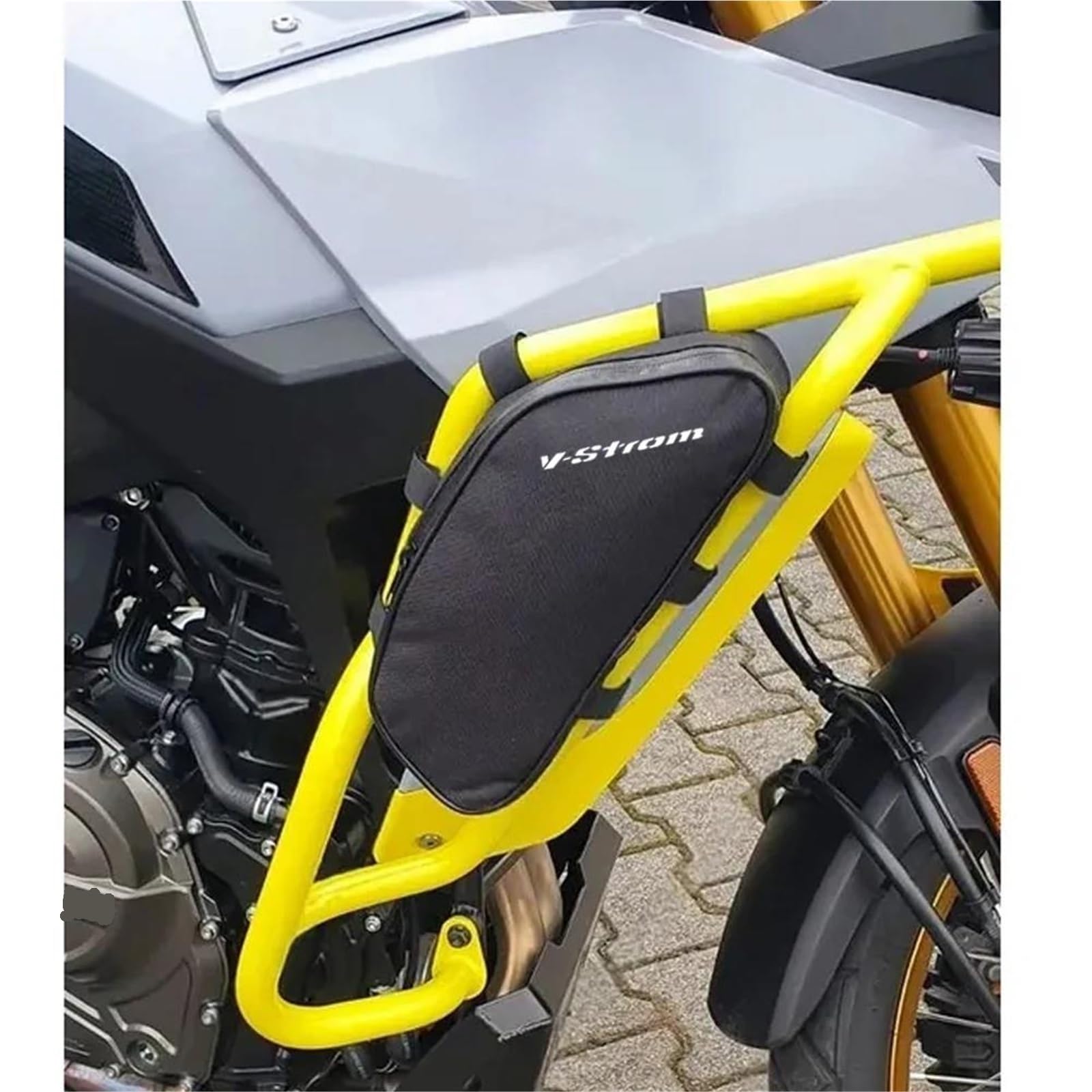 Bolsa Ciclismo Bolsas Herramientas Reparación Parachoques Motocicleta para Suzuki V-Strom 800 DE 2023-2024, Bolsa Impermeable Defensas Chasis. montada Lateral