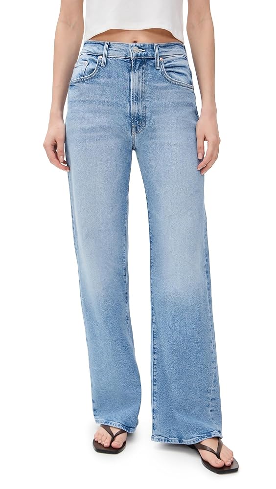 MOTHER Women's The Lasso Sneak Jeans, Sow Surreal, Blue, 23