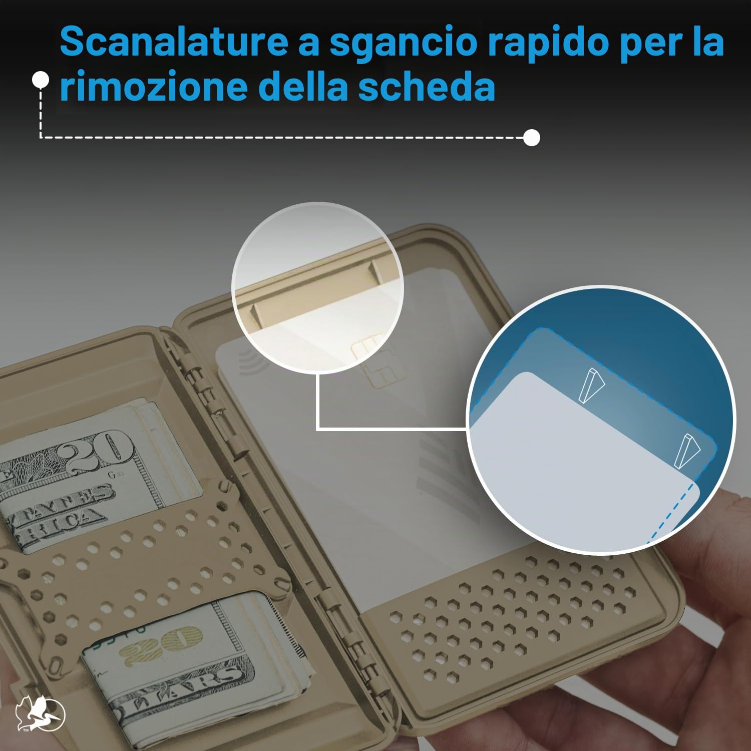 Pelican - Portafoglio magnetico per iPhone 16 Pro Max/15 Pro/14/13/12 MagSafe