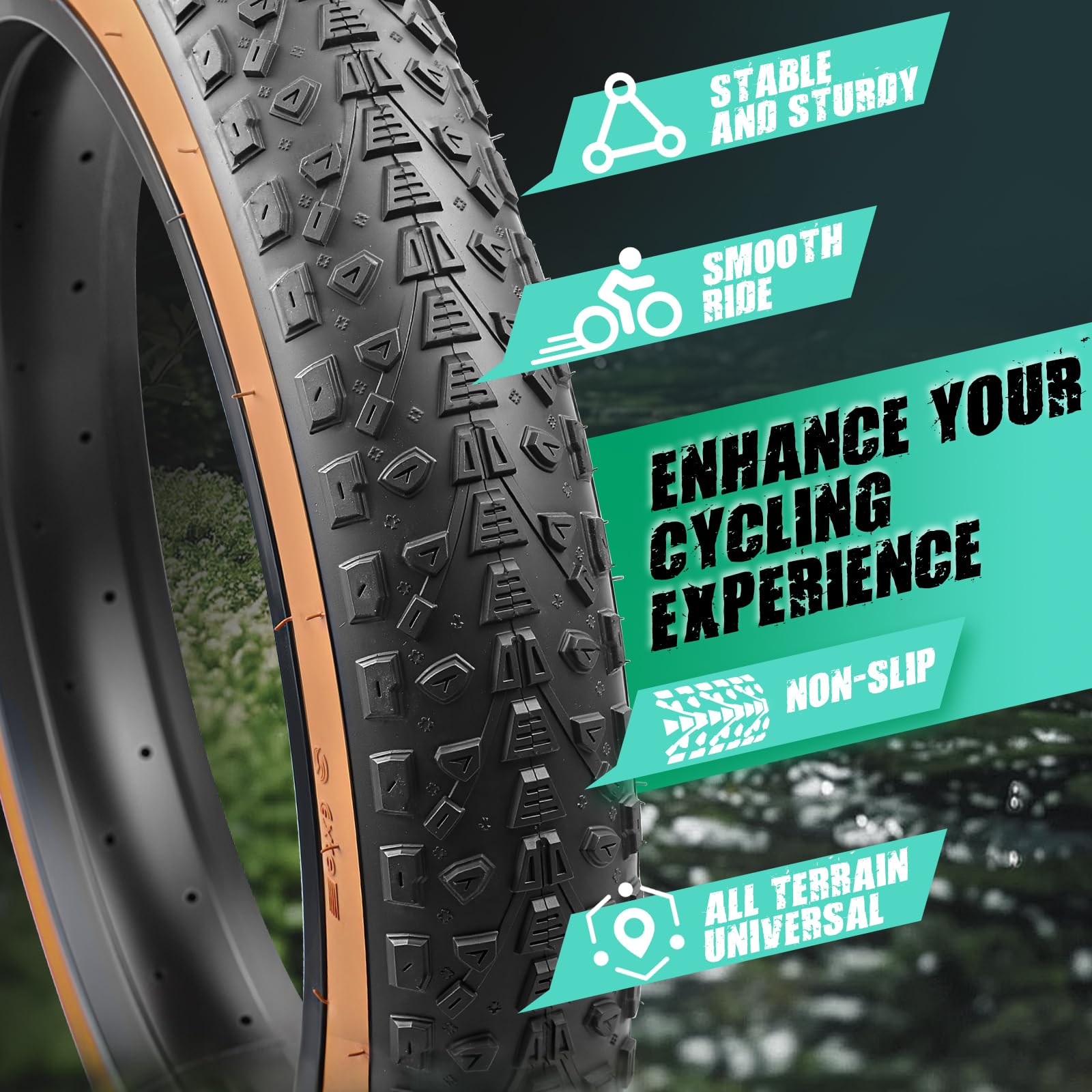 MEGHNA 16/20/26 x 3,0 pollici per bicicletta elettrica compatibile 76-305/76-406/76-559 MTB/Fat Tires/Snow&Electric Bike