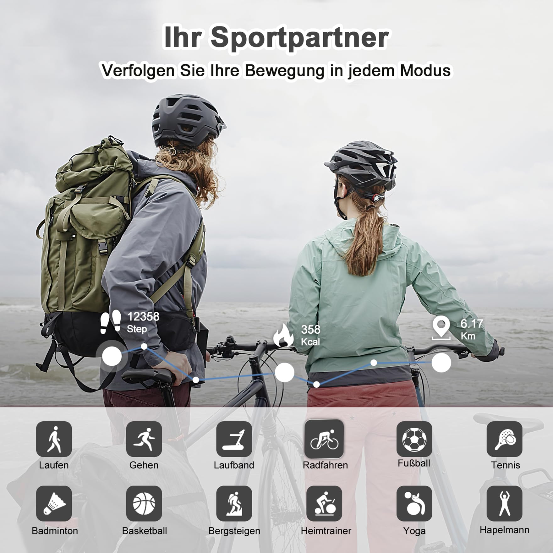Blackview Smartwatch Herren Damen Fitnessuhr, 1,85'' Smart Watch, Armbanduhr mit Pulsmesser Schlafmonitor Musiksteuerung SpO2, Schrittzähler Uhr Sportuhr, Aktivitätstracker für Android iOS, Grau
