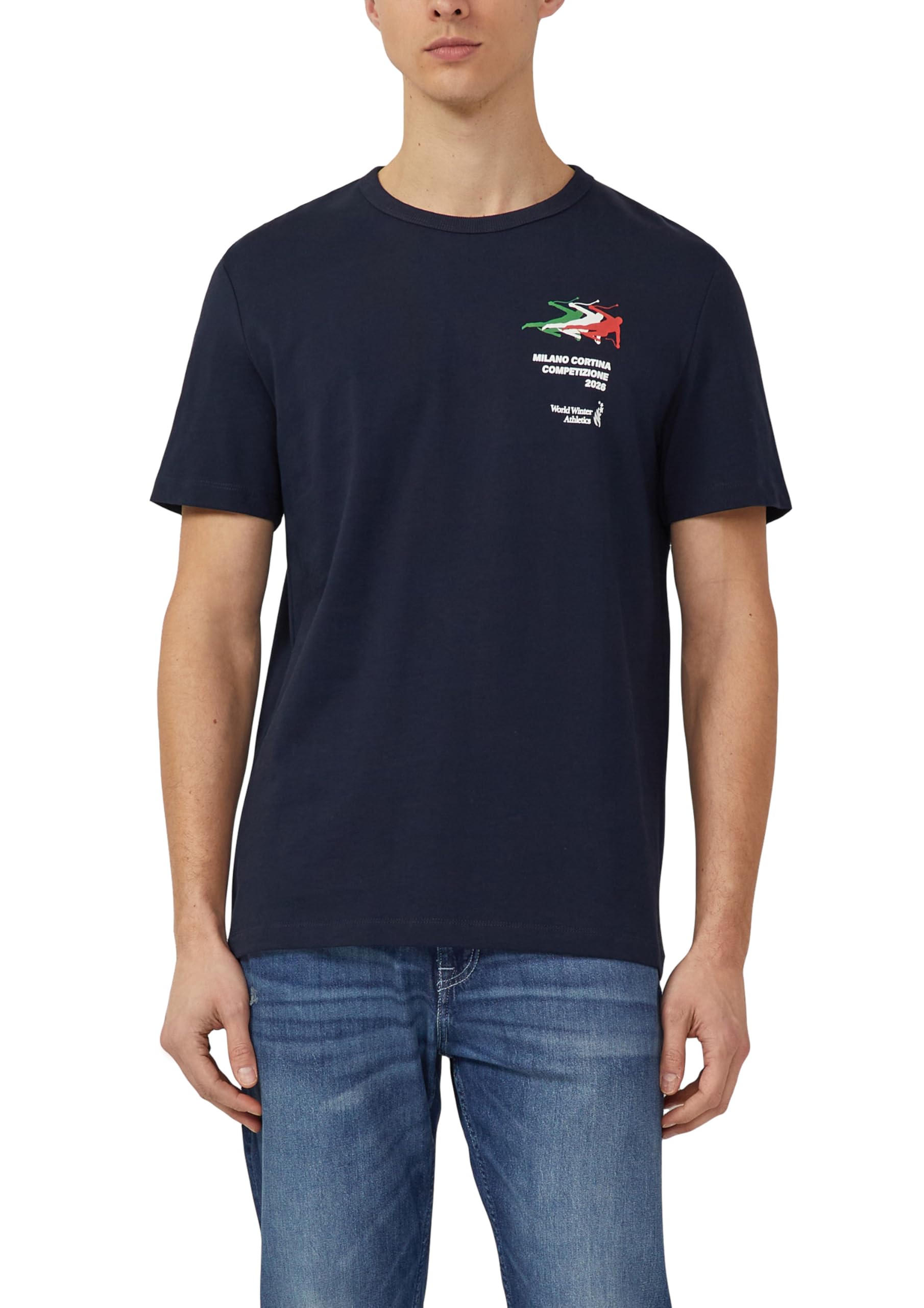 s.Oliver Gestreiftes Baumwoll-Shirt mit Hemdkragen