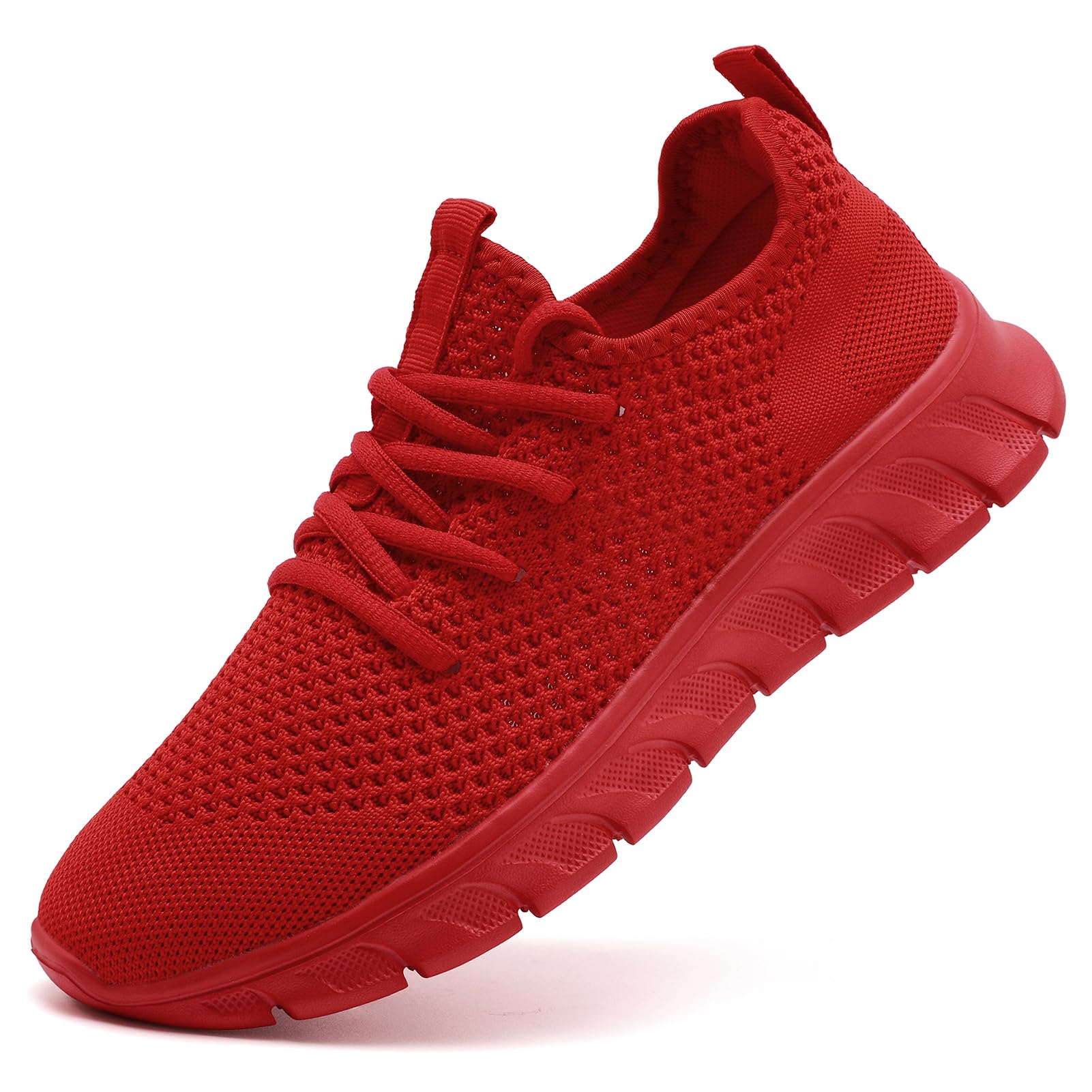Womens Athletic Shoes Running Sneakers Tennis Slip on Gym Workout Comfortable Size 9 Fashion Sport Casual red Shoe