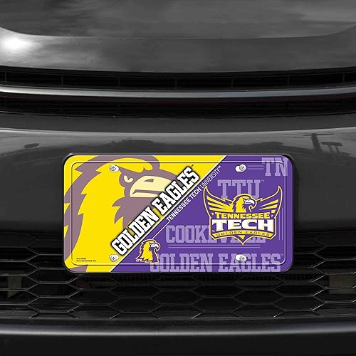 Miniatura 195 de NCAA etiqueta de metal para auto, negro