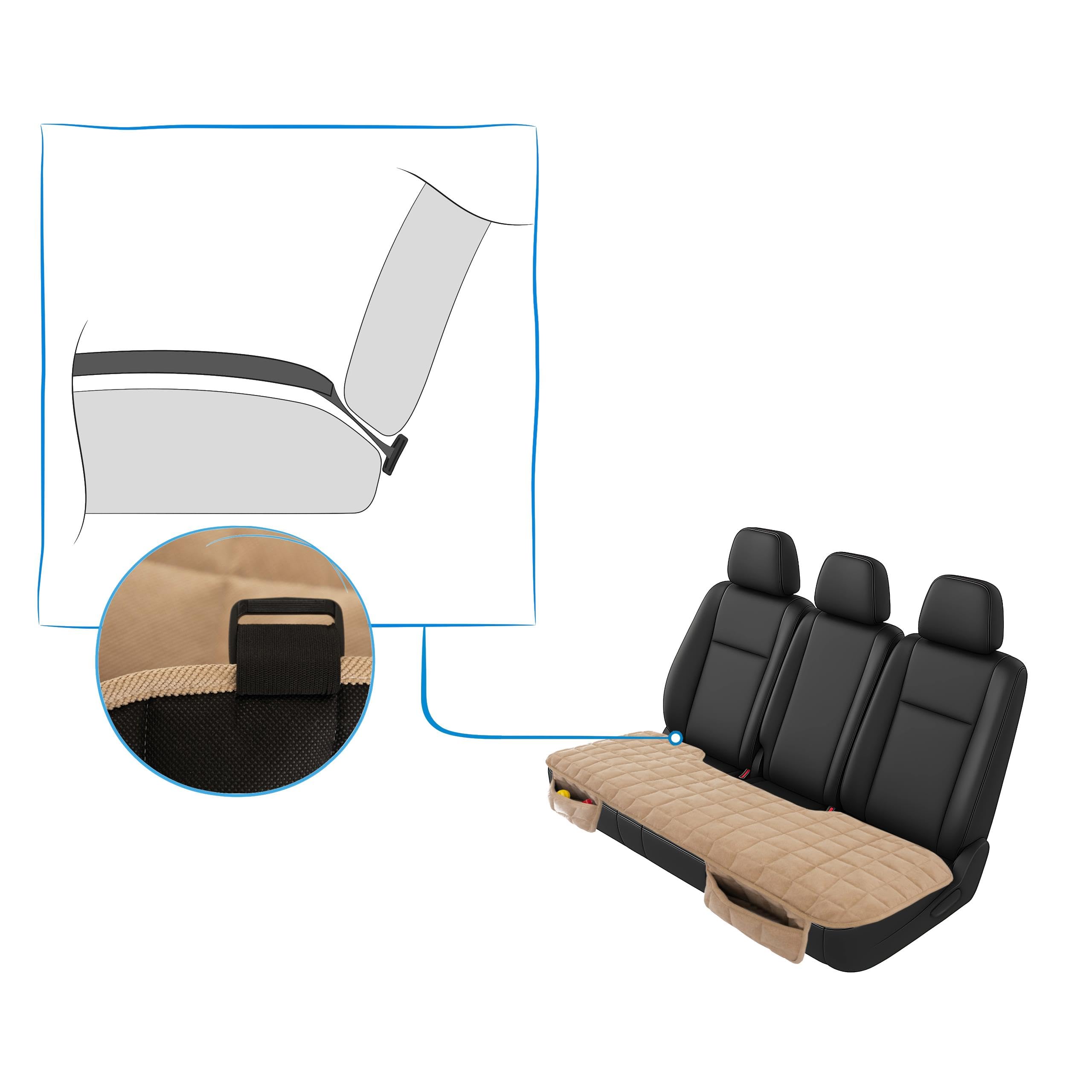 PillowPrim Koc dla psa na tylną kanapę – odporny na zarysowania koc ochronny dla psa na tylne siedzenie – ochrona wnętrza samochodu, vana, SUV – idealny dla dzieci i zwierząt domowych – 130 x 45 cm