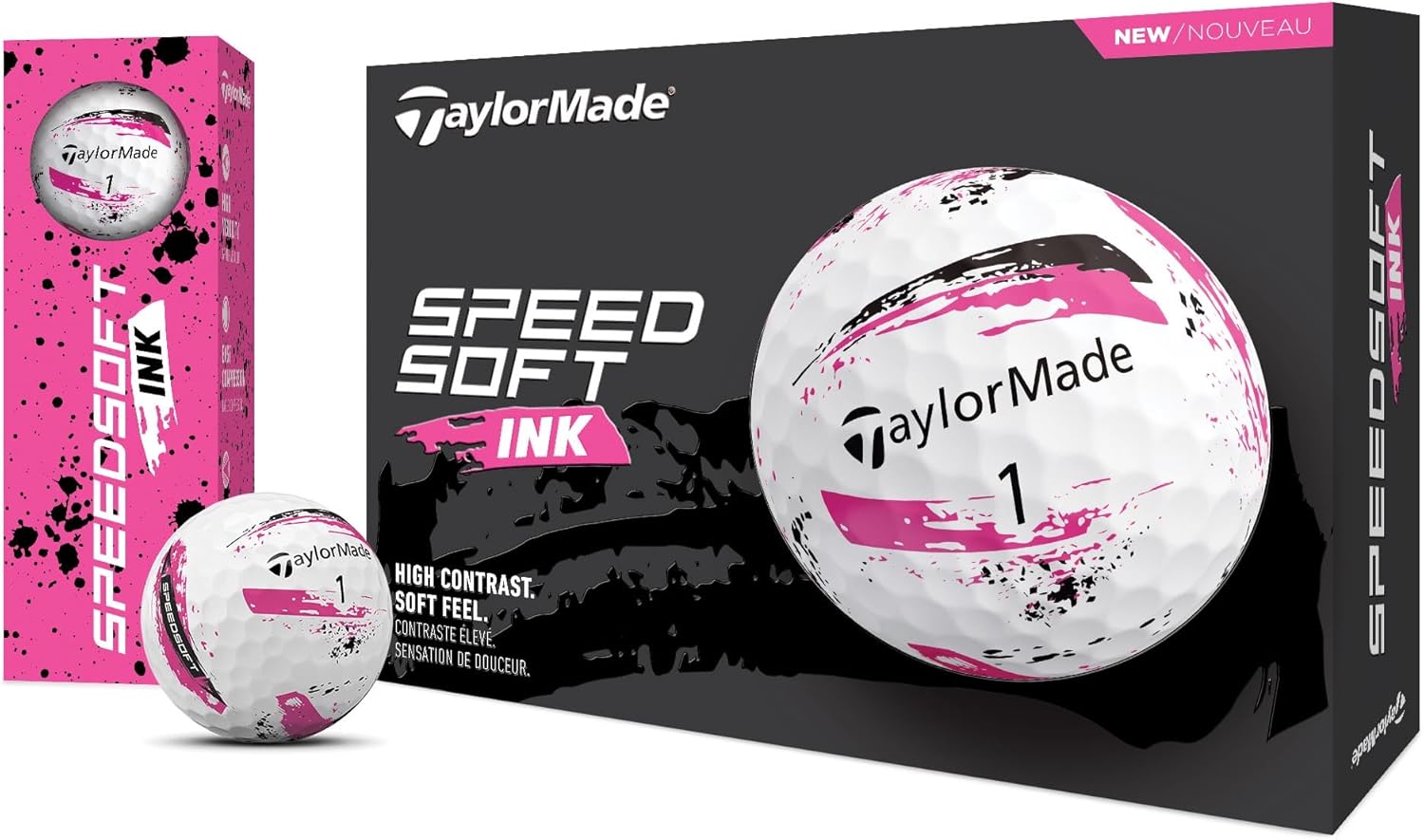 TaylorMade SpeedSoft Golf Balls, Maximum Distance with Ultra-Soft Feel, Perfect for Off The Tee and Around The Green