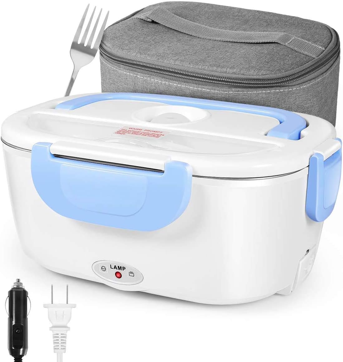 ASSOLAR DS Electric Lunch Mini Rice Cooker 2 Layer Stainless Steel Inner Pot Heating Box Input Voltage 220V, 0.5 Quart, Green