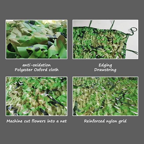 Miniatura 2 de Red de camuflaje verde selva, para acampar al aire libre, caza, militar, para fotografía, fondo, decoración, jardín, valla, parasol, varios tamaños