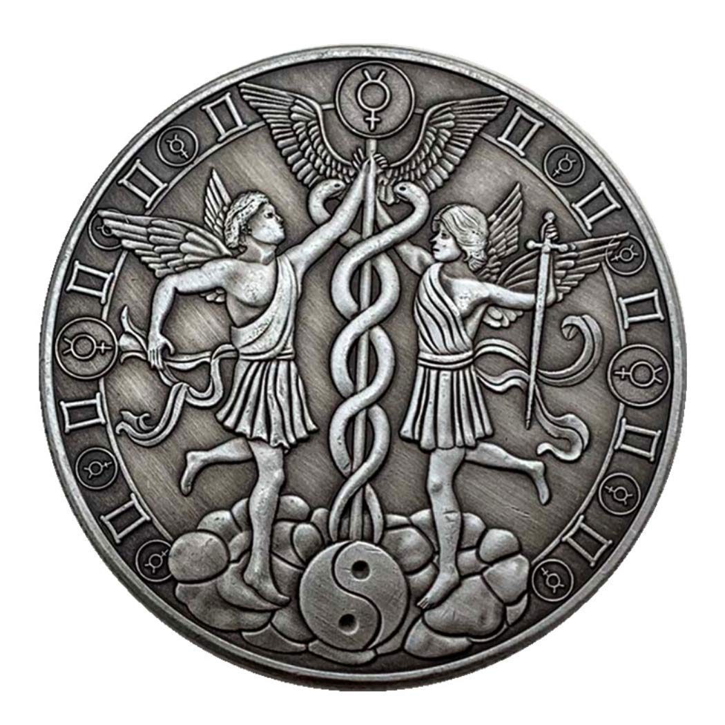 NLR 12 constelación de Monedas conmemorativas Aries/Tauro/Géminis/Cáncer/Leo/Virgo/Libra/escorpión/Sagitario/Capricornio/Acuario/Piscis Recuerdo Artes Colección- 1 PC (Géminis)