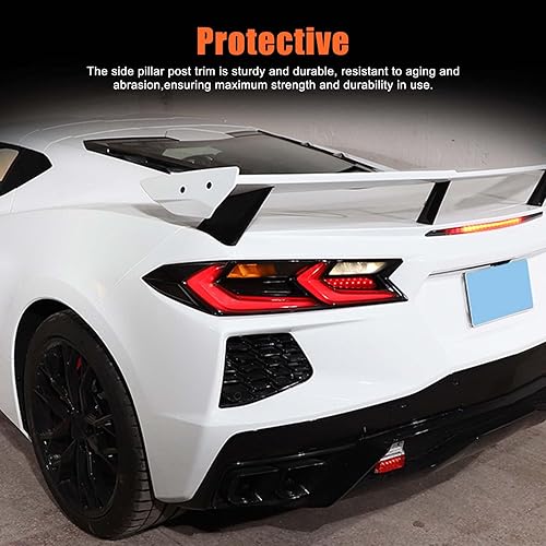 Miniatura 4 de TOYCIDFG Cubierta teñida para luz trasera de automóvil compatible con Chevrolet Corvette C8 Z06 2020 2021 2022 2023 2024 2025, cubierta ahumada para