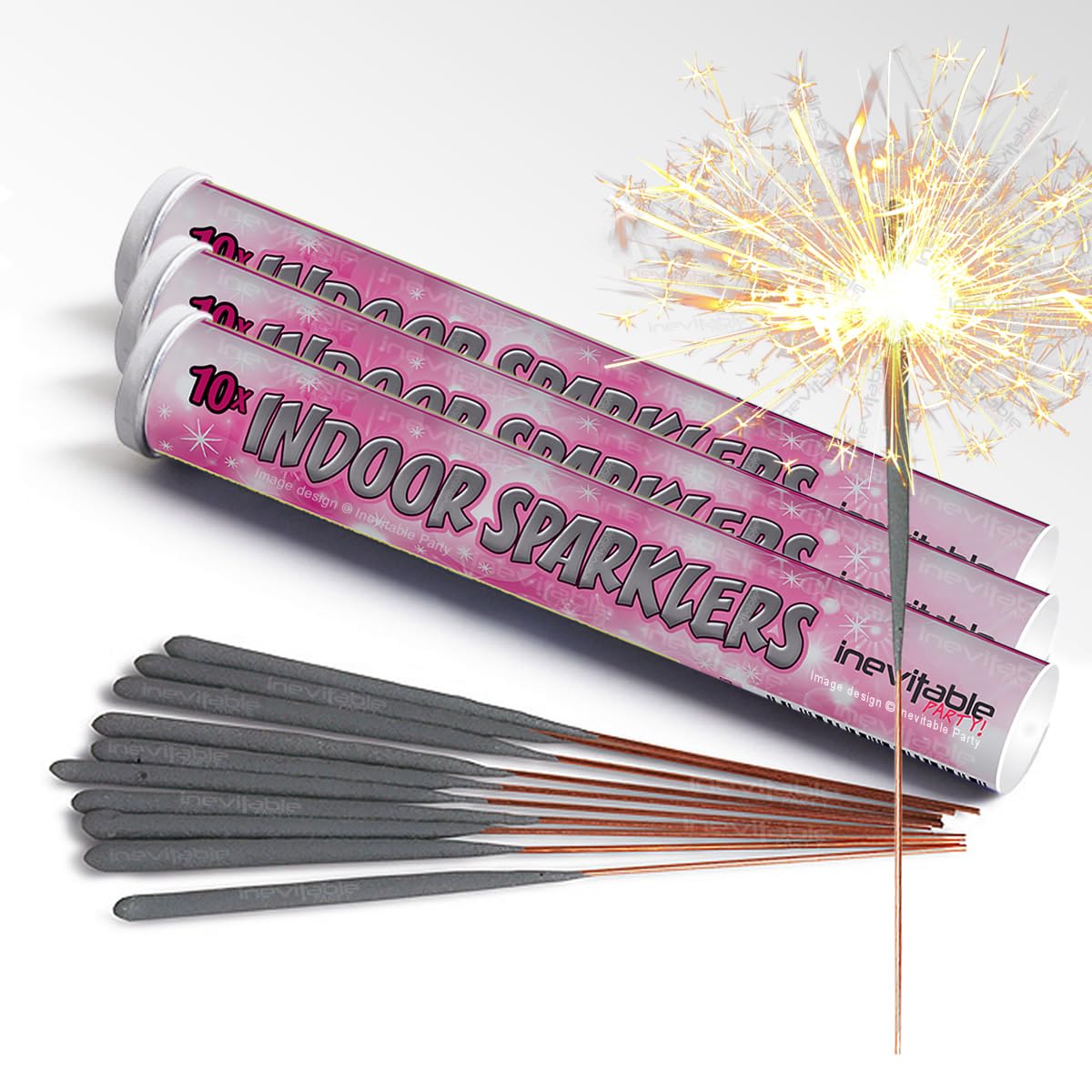 Mini Indoor Sparklers | For Cakes, Puddings and Cocktail Drinks | Produce Classic Golden Sparkles | Perfect for Birthdays, Weddings, Christenings, Christmas and New Year (30 Sparklers)