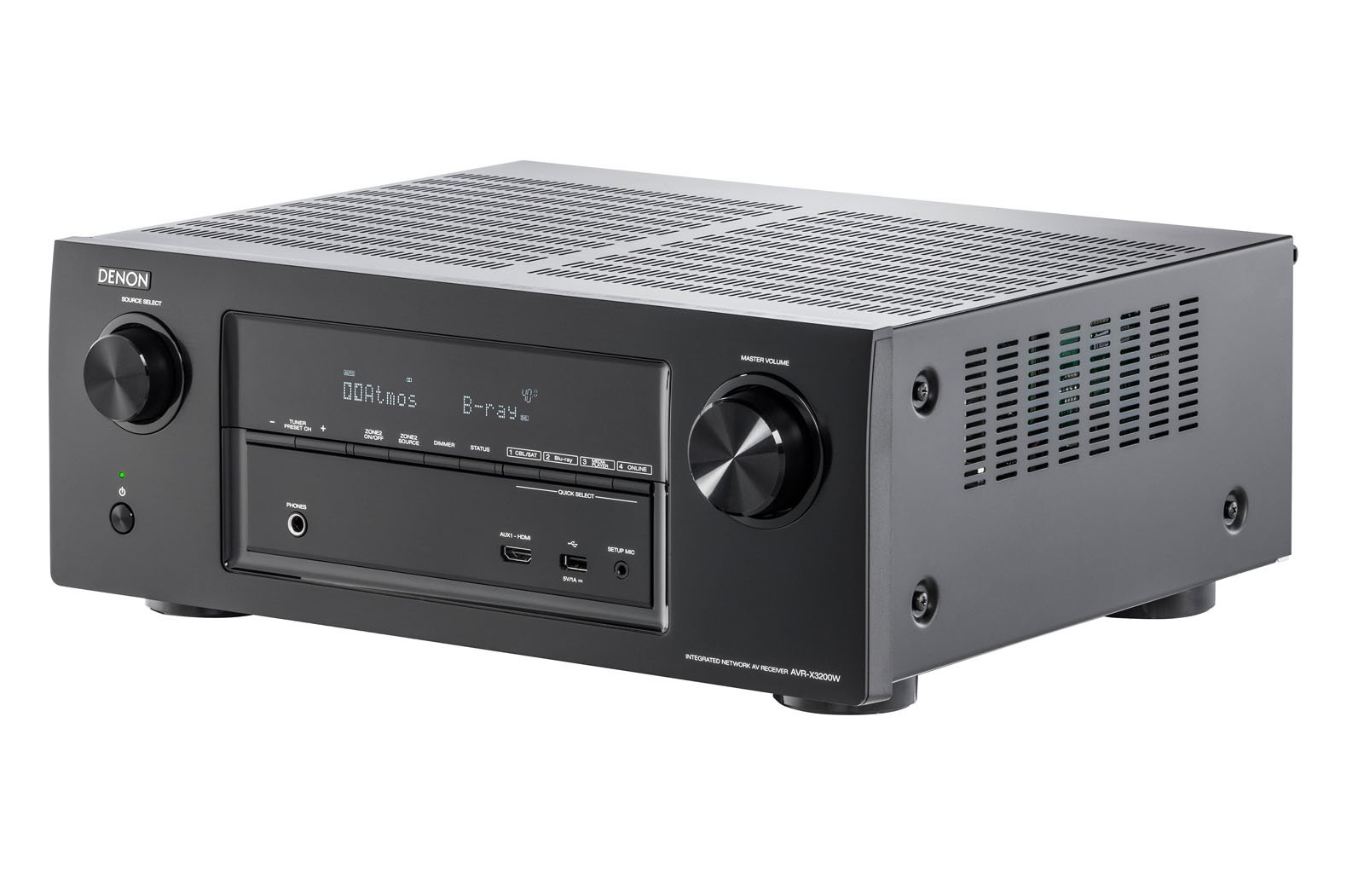 Denon AVR-X3200W Sintoamplificatore ad alta Potenza, Microfono di Taratura con Telecomando e Cavalletto per Microfono, Nero