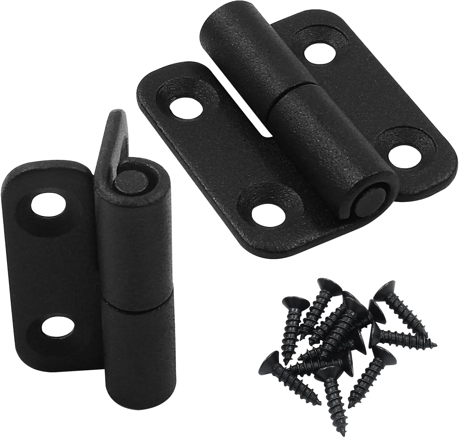 2 PCS Black Stainless Steel Lift Off Hinges - 37x34x2 Detachable Slip Joint Small Flag Hinges for Doors, Left Handedness Options(Left Turn)