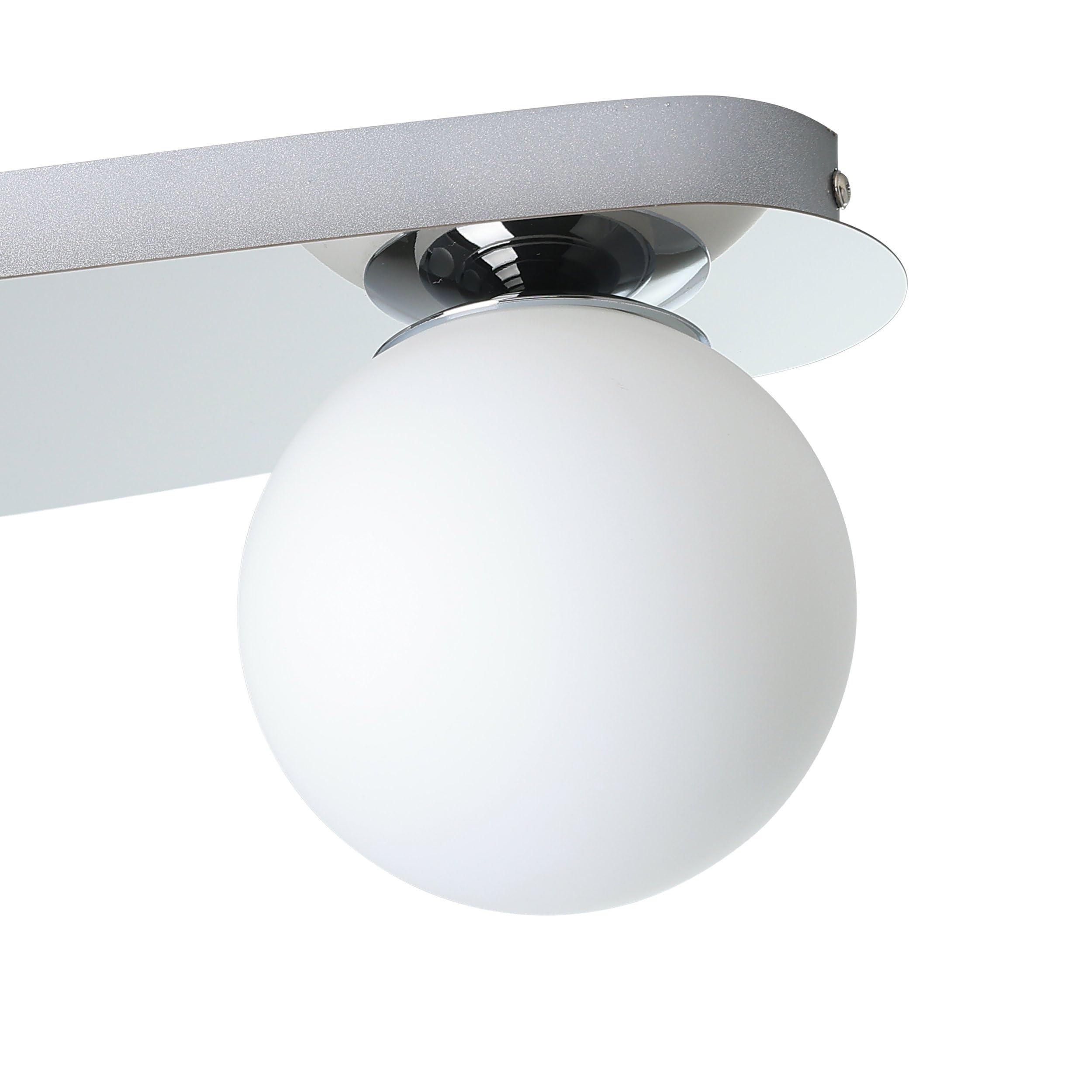 Eglo LED lámpara de pared Castrivido, aplique baño 3 luces, iluminación | de baño de metal cromado con globo de vidrio blanco, incluye bombillas G9 luz cálida, IP44