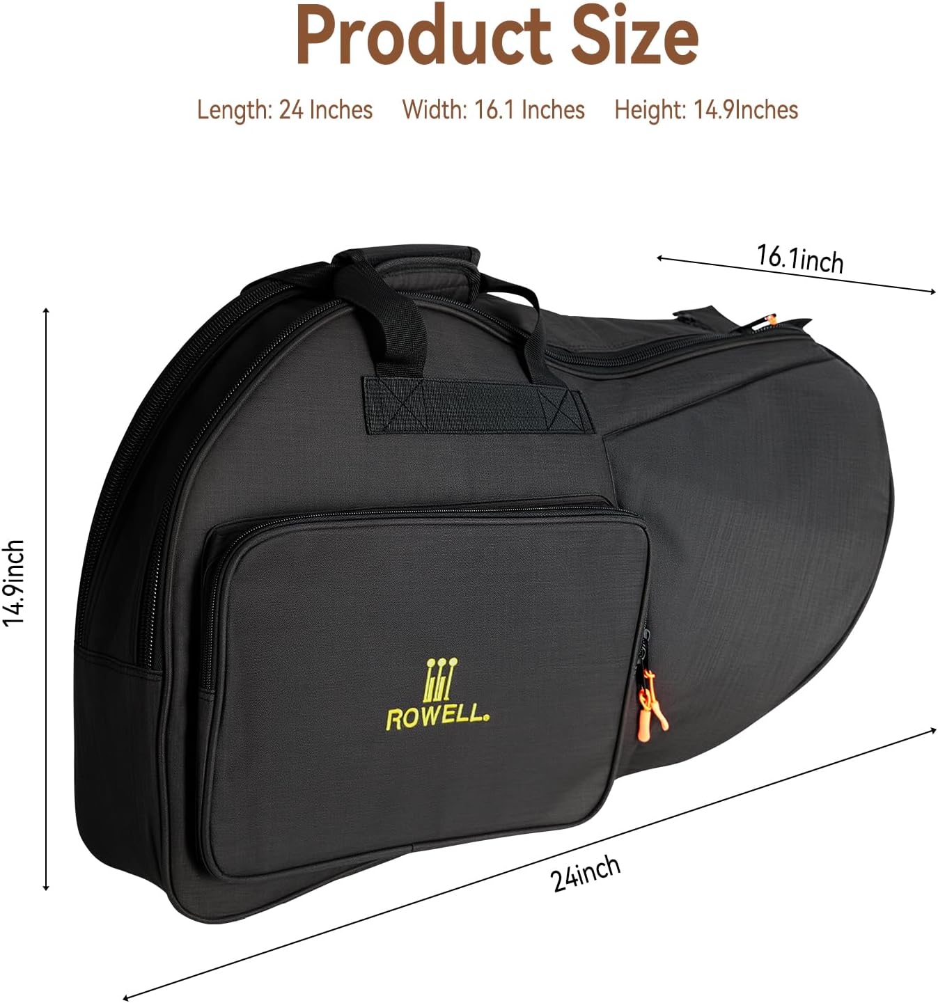ROWELL French Horn Bag - Lightweight Padded Case for Home Stage Travel image 5
