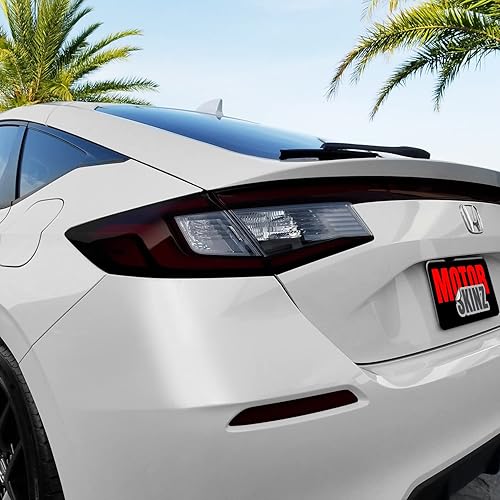 Miniatura 3 de SlickMod Protector de vinilo para luces traseras, precortado, tinte ahumado, para Honda Civic Hatchback 2022-2023 (2. Recorte de luz trasera, 20%