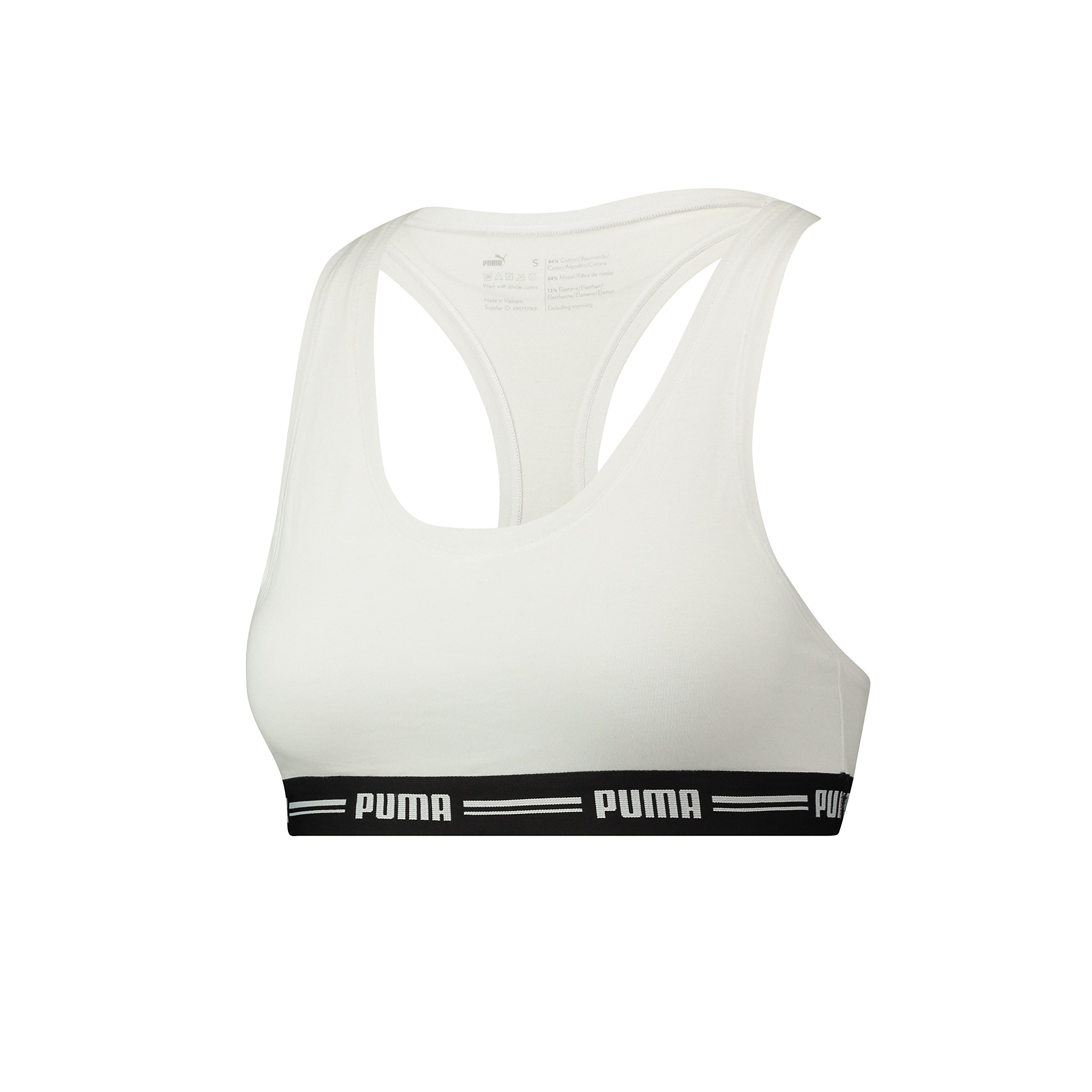 PUMA Iconic Racer Back Sport biustonosz damski, 3 sztuki, biały (300), S