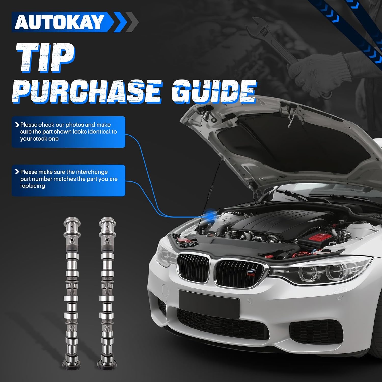 AUTOKAY Engine Camshafts Rockers Arm Lifters Kit for Dodge Charger Durango Challenger for Jeep Grand Cherokee Wrangler for Chrysler 200 300 for Ram 1500 Pentastar 5184296AH 5184377AG