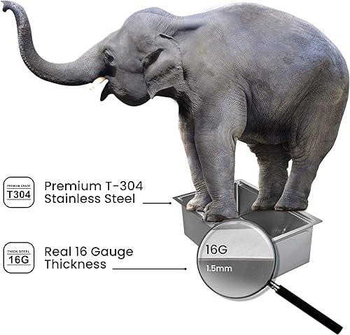 Miniatura 9 de KIBI Fregadero de cocina hecho a mano con estación de trabajo de 33 pulgadas con rejilla inferior y colador, fregadero de acero inoxidable de un