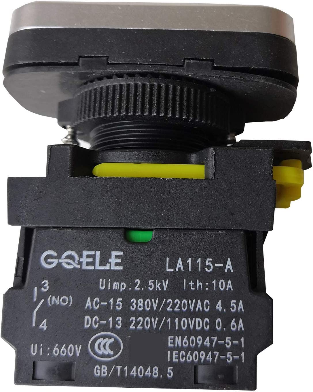 LA115-A5-11RD1 Étanche 1NO LB 1NC 220V M22 Interrupteur à Bouton-Poussoir à Bouton-Poussoir illuminé momentané for Machines d'armoire de Commande de Pompe