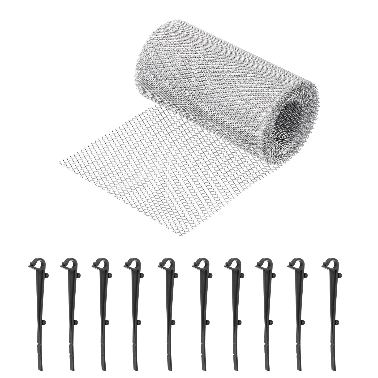 Grille de gouttière en aluminium de 15,9 cm pour protéger votre toit en automne