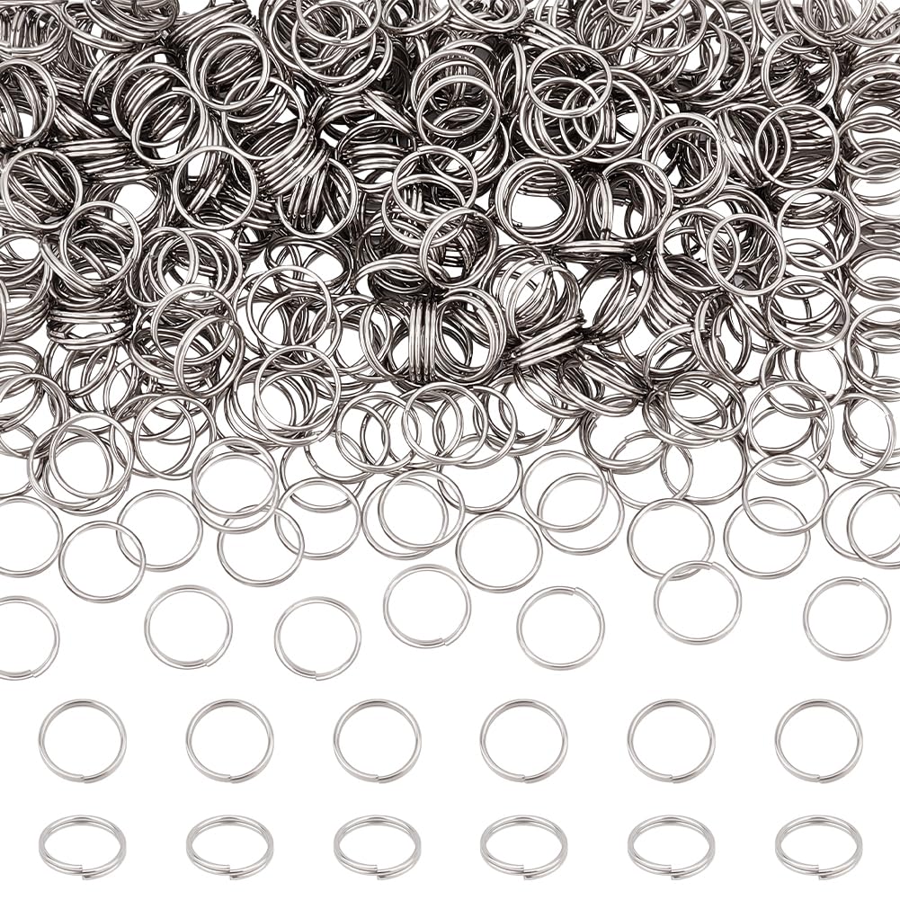 Anneaux ouverts 10mm en acier inoxydable double boucle pour création bijoux (500 pièces)