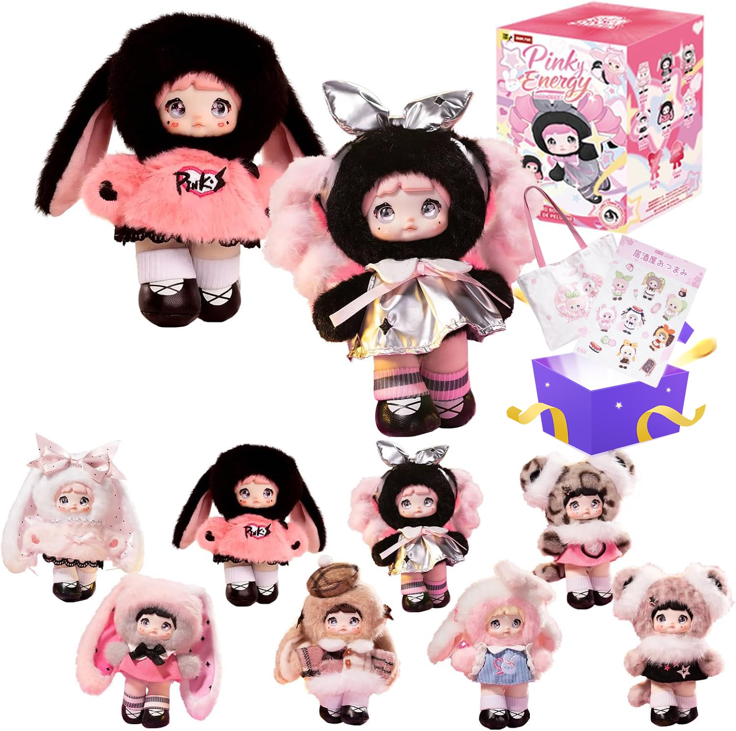 TOP TOY × Nommi「ピンクエネルギー」シリーズ ぬいぐるみ ペンダント【1ピース】かわいい ガチャガチャ ブラインド ボックス | フィギュア プラモデル プレミアム おもちゃソフビ 誕生日 プレゼント オリジナル キャラクター クリスマス ギフトコレクター向け