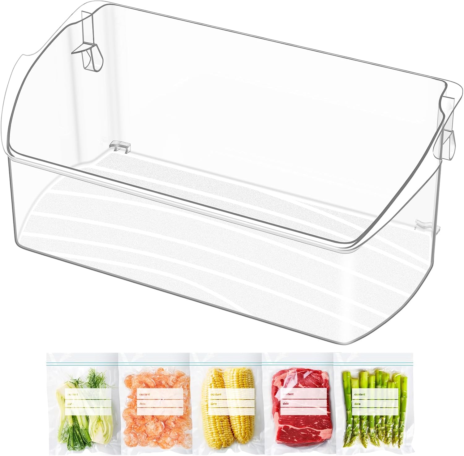 UPGRADED 242079701 Refrigerator Door Shelf Bin Replacement Compatible with Frigidaire 242011503 242011504 Gallon Door Shelf FDBN2750SS2 FFHN2740PP9A FGHN2868TP2 FPBG2278UF6 CFD28SDQSO Middle Door Bin