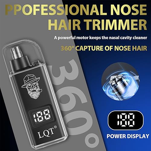 Miniatura 6 de Máquina de afeitar eléctrica de aluminio para hombres, kit de aseo de 3 piezas con cuchillas flotantes y pantalla LED, IPX7 impermeable, recortadora
