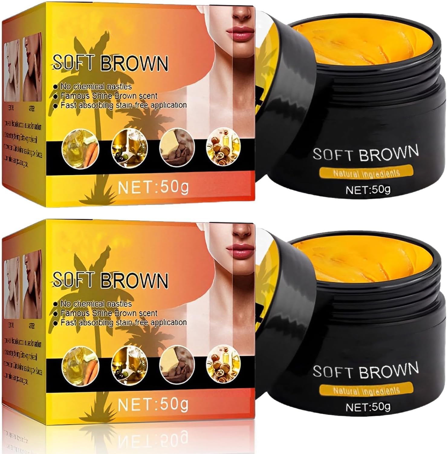 Tanning Gel, 2PCS Soft Brown Intensive Tanning Luxe Gel, Tanning Gel, Tanning Cream for Reduce Sun Exposure Or Sunbeds