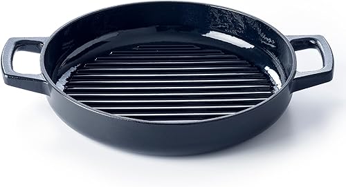 Alva Nori - Sartén de hierro fundido esmaltado de 11 pulgadas | Esmalte de 3 capas sin PFAS | Apto para horno e inducción | No necesita condimentos