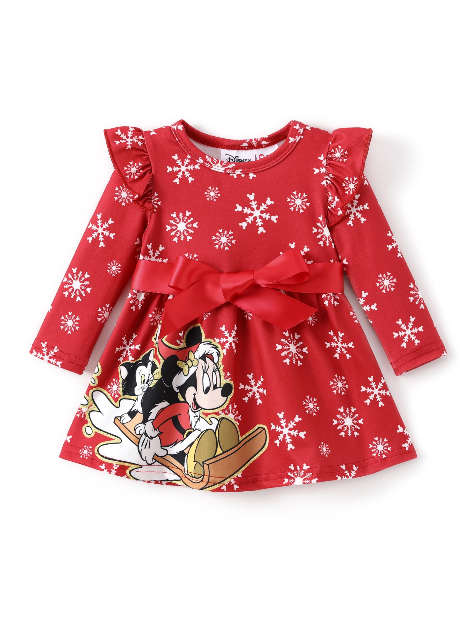 Disney Girls Dress Ruffled Long Sleeve Fall Winter Clothes Baby to Toddler