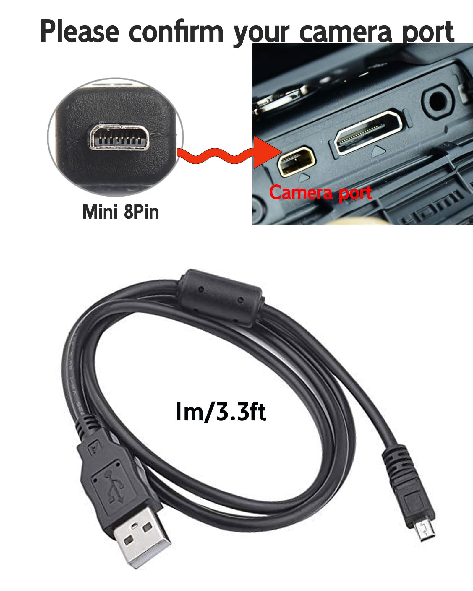 Cable USB para cámara Sony