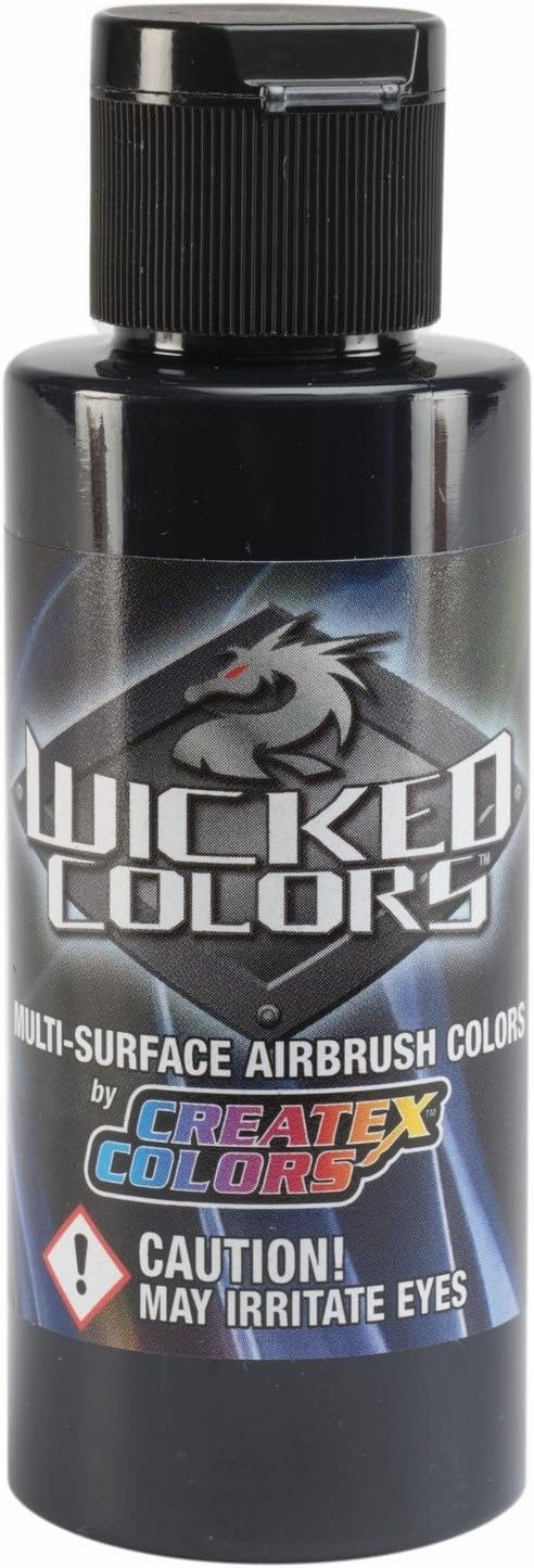 Createx Wicked Colors W072 Detail Smoke Black 2oz. Water-Based Universal Airbrush Paint. by SprayGunner