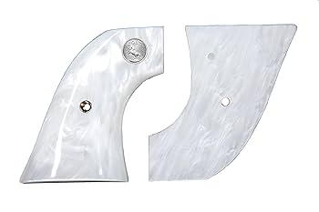 六研製タナカSAAガスガン用パール調グリップ純銀メダリオン付 六研製タナカSAAガスガン用パール調グリップ純銀メダリオン付