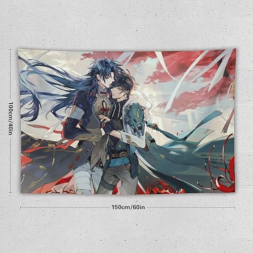 Miniatura 2 de EAGLEFL Honkai Blade And Dan Heng - Tapiz de pared para colgar en la pared, tapices de riel de estrellas para dormitorio, sala de estar, decoración
