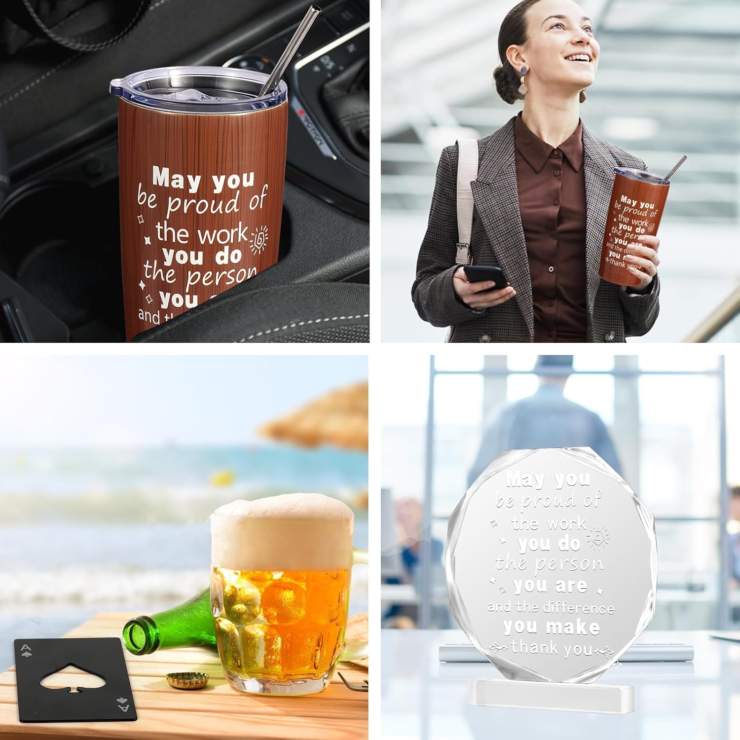 Kolewo4ever 9 Pieces Employee Appreciation Gifts for Men Christmas Gifts Thank You Gift May you Be Proud Gift for Team Coworkers Farewell Male Friend (Brown) - Image 4