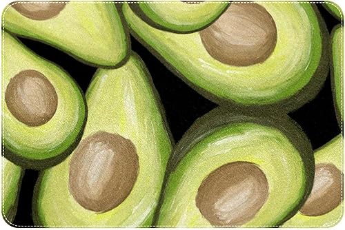 Lindo aguacate tapete duradero para puerta delantera tapete de entrada antideslizante absorbente resistente a la suciedad para decoración de