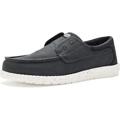 Hey Dude Wally Cru Stretch Canvas black/white