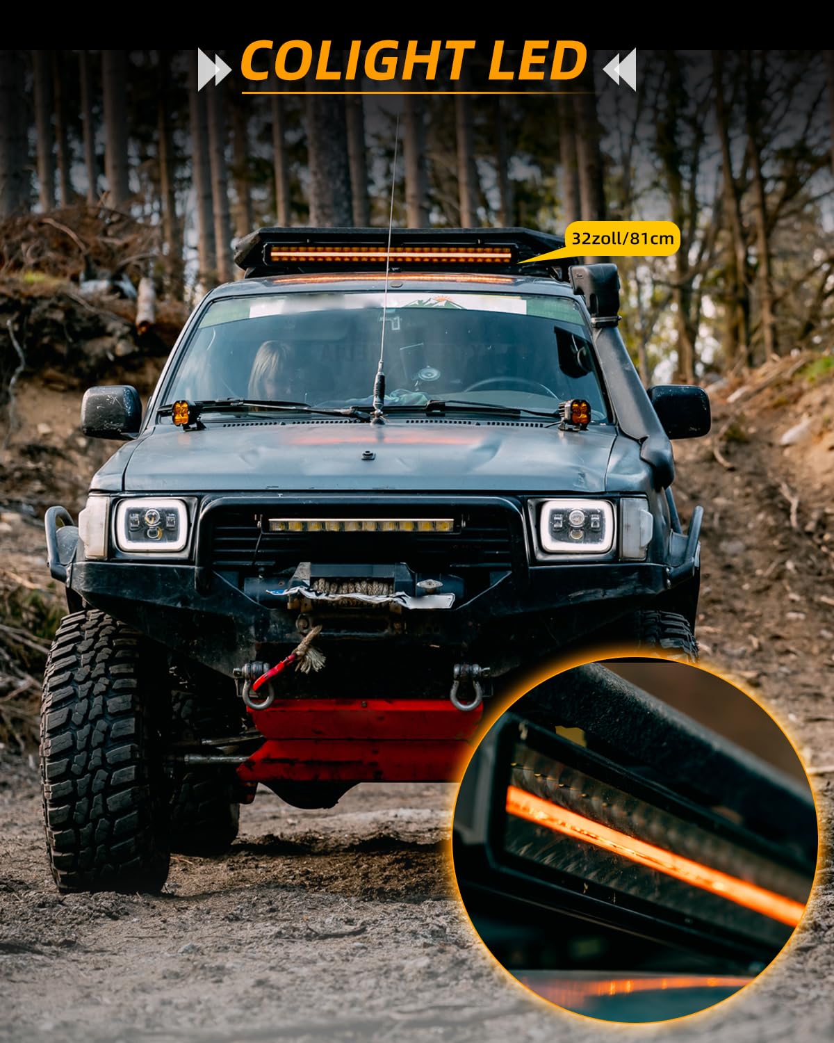 CO LIGHT 40'' (42 Zoll 106cm) LED Driving Lightbar mit E Prüfzeichen, [220W 44000LM 12V 24V IP68], Doppelte Ausführung LED Bar für Off-Road, LKWs, Schiffe, Pickup